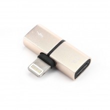 Partner Telecom HF/Audio + Charging Lightning Gold Адаптер Partner Telecom HF/Audio + Charging Lightning Gold Адаптер