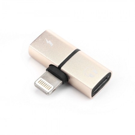Partner Telecom HF/Audio + Charging Lightning Gold Адаптер