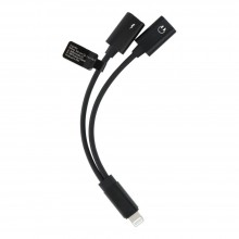 Skyfone S1-070923 Adapter HF/Audio+Charging For iPhone 8-pin Black Адаптер