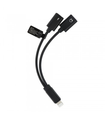Skyfone S1-070923 Adapter HF/Audio+Charging For iPhone 8-pin Black Адаптер