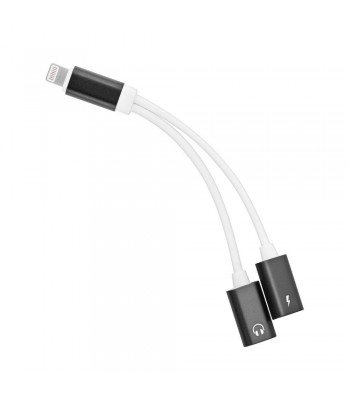 Skyfone S1-070923 Adapter HF/Audio+Charging For iPhone 8-pin Black Адаптер