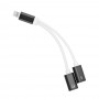 Skyfone S1-070923 Adapter HF/Audio+Charging For iPhone 8-pin Black Адаптер