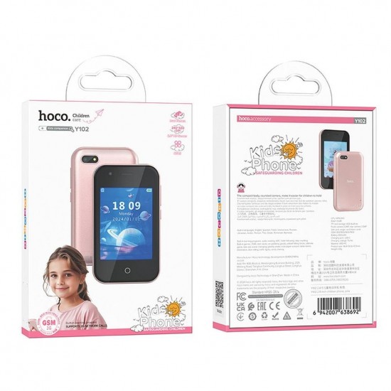 Смартфони - Hoco Y102 Pink GSM апарат