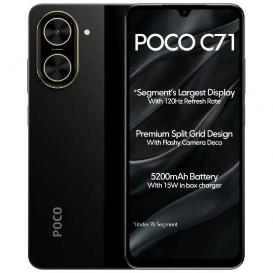 Смартфони - Xiaomi Poco C71 3/64GB Black GSM апарат