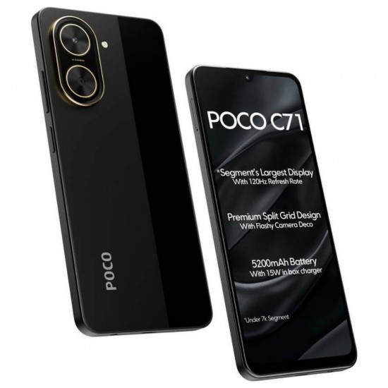 Смартфони - Xiaomi Poco C71 3/64GB Black GSM апарат
