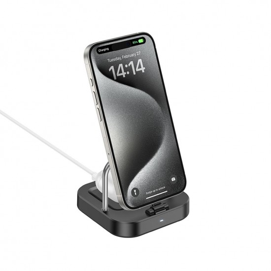 Зарядни - Hoco CQ16B Black Wireless Зарядно