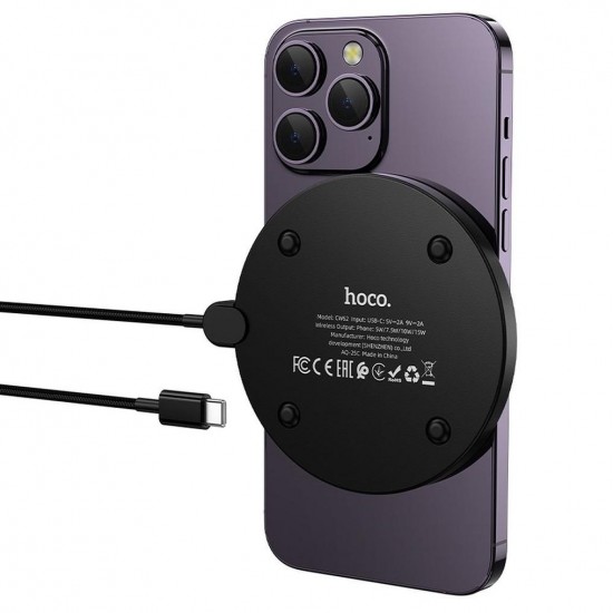 Зарядни - Hoco CW62 Black Wireless Зарядно