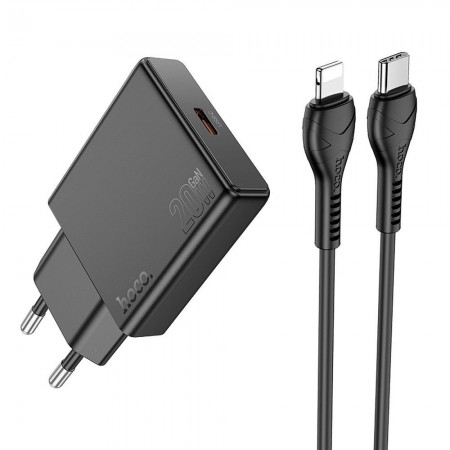 Hoco N37 Lightning Black Зарядно