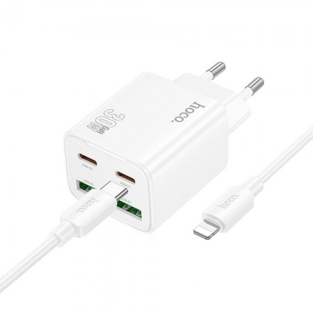 Hoco N56 + Lightning White Зарядно