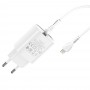 Hoco N14 Smart Charging Single Port PD20W Set White Зарядно
