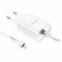 Hoco N14 Smart Charging Single Port PD20W Set White Зарядно