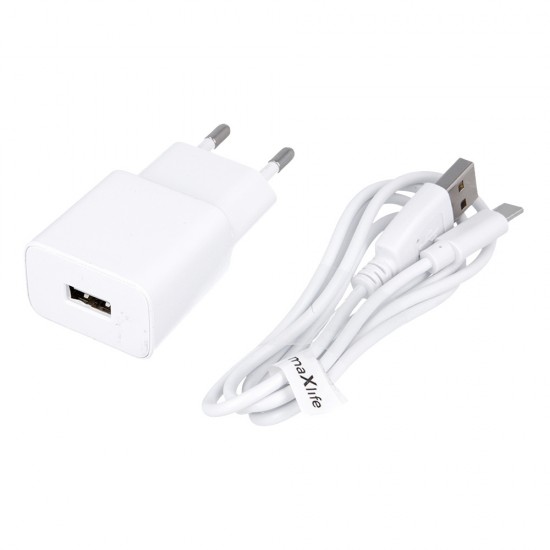 Зарядни - Maxlife MXTC-01 + USB-C White Зарядно