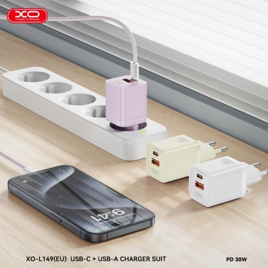 XO XO-L149(EU) Type-C USB Purple Зарядно