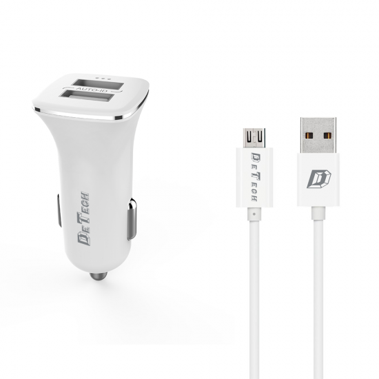 De Tech DE-C01M Micro USB 12-24V 2,4A Зарядно