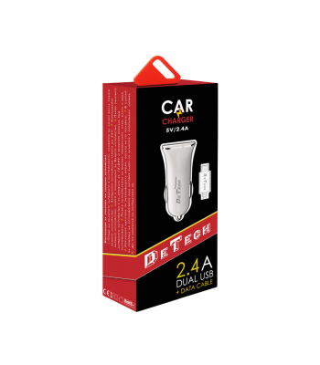 De Tech DE-C01M Micro USB 12-24V 2,4A Зарядно
