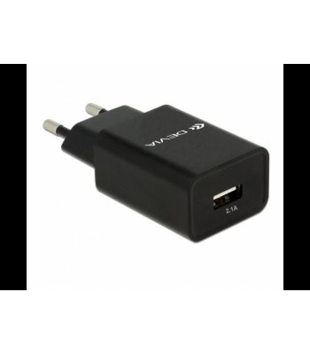 Devia 300196 DV0088 Smart Charger (EU, 10.5W) For Android & iOS Black Зарядно