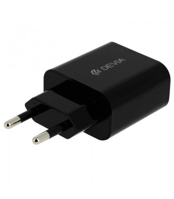 Devia 300196 DV0088 Smart Charger (EU, 10.5W) For Android & iOS Black Зарядно