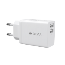 Devia 329593 DV00238 Smart Series 2USB EU 2,4A White Зарядно