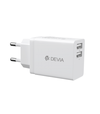 Devia 329593 DV00238 Smart Series 2USB EU 2,4A White Зарядно