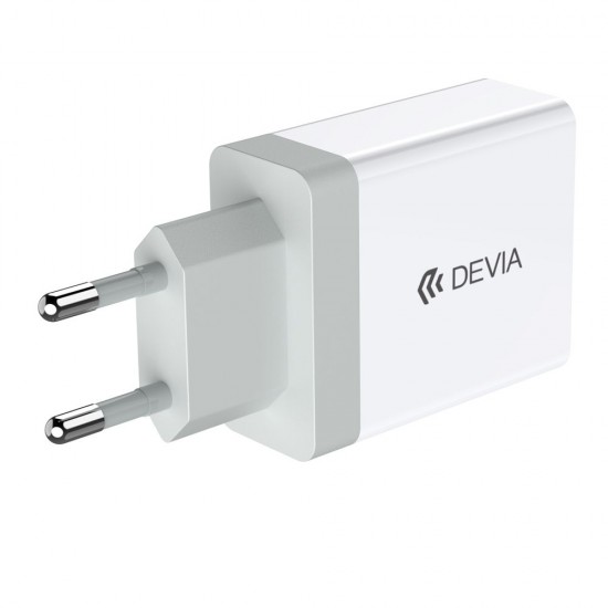Devia 329593 DV00238 Smart Series 2USB EU 2,4A White Зарядно