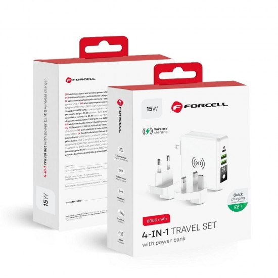 Forcell 4 в 1 15W 8000mAh Зарядно