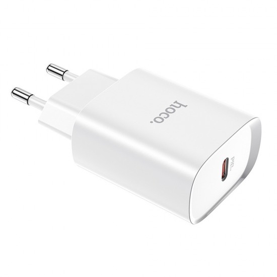Hoco N14 Smart Charging Single Port PD20W White Зарядно