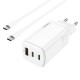 Hoco N16 Scenery 65W Three-Port (2C1A) Set Type-C White Зарядно