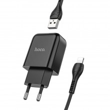 Hoco N2 Vigour Single Port Lightning Black Зарядно
