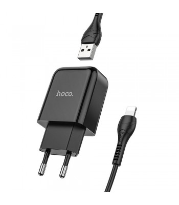 Hoco N2 Vigour Single Port Lightning Black Зарядно