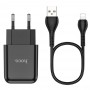Hoco N2 Vigour Single Port Lightning Black Зарядно