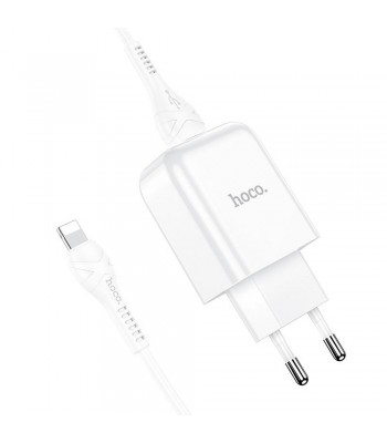 Hoco N2 Vigour Single Port Lightning White Зарядно