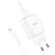 Hoco N2 Vigour Single Port Lightning White Зарядно