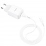 Hoco N2 Vigour Single Port Lightning White Зарядно