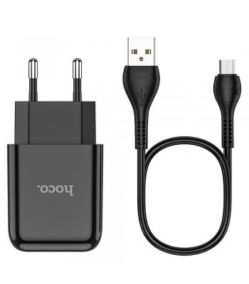 Hoco N2 Vigour Single Port Micro Black Зарядно