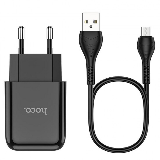 Hoco N2 Vigour Single Port Micro Black Зарядно
