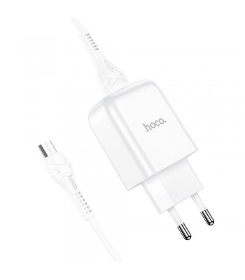 Hoco N2 Vigour Single Port Micro White Зарядно