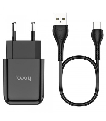 Hoco N2 Vigour Single Port Set Type-C Black Зарядно