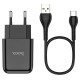 Hoco N2 Vigour Single Port Set Type-C Black Зарядно