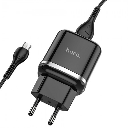 Hoco N3 Special Single Port QC3.0 Set Micro USB Black Зарядно