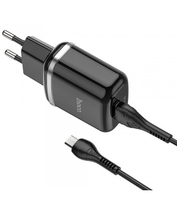 Hoco N3 Special Single Port QC3.0 Set Micro USB Black Зарядно
