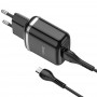 Hoco N3 Special Single Port QC3.0 Set Micro USB Black Зарядно Hoco N3 Special Single Port QC3.0 Set Micro USB Black Зарядно