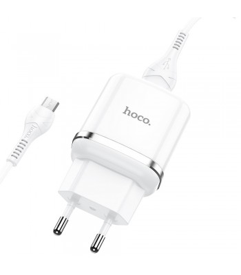 Hoco N3 Special Single Port QC3.0 Set Micro USB White Зарядно