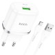 Hoco N3 Special Single Port QC3.0 Set Micro USB White Зарядно