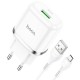 Hoco N3 Special Single Port QC3.0 Set Micro USB White Зарядно