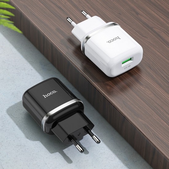Hoco N3 Special Single Port QC3.0 White Зарядно