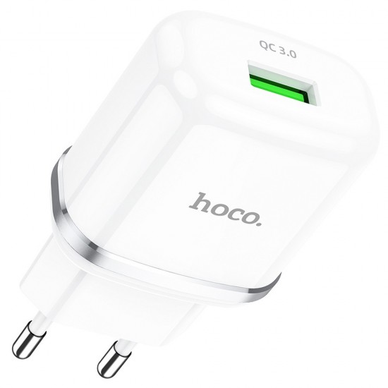 Hoco N3 Special Single Port QC3.0 White Зарядно