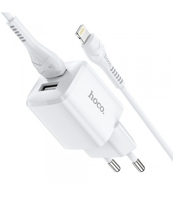 Hoco N8 Briar Dual Port Set Lightning White Зарядно