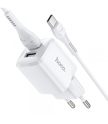 Hoco N8 Briar Dual Port Set Type-C White Зарядно