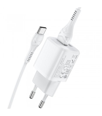 Hoco N8 Briar Dual Port Set Type-C White Зарядно