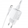 Hoco N8 Briar Dual Port Set Type-C White Зарядно Hoco N8 Briar Dual Port Set Type-C White Зарядно